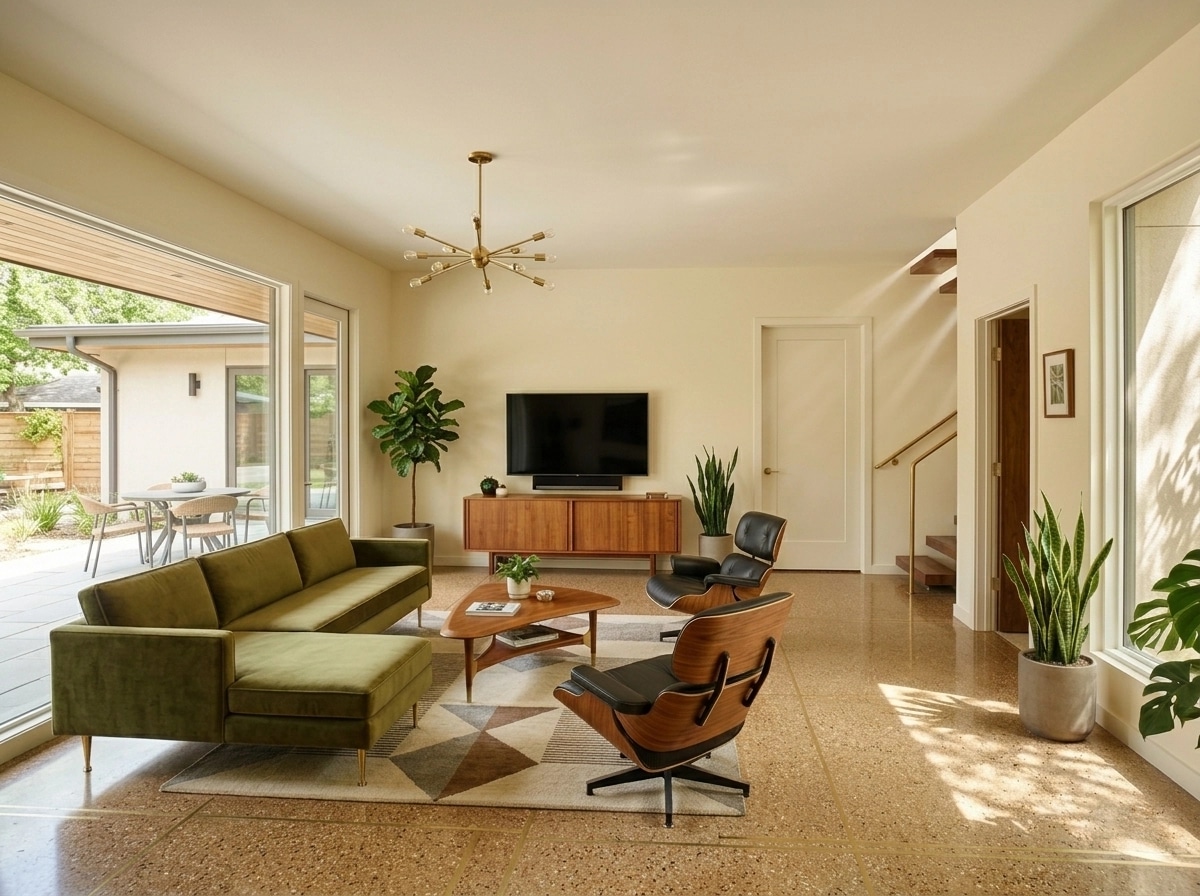 Mid-Century Modern Hallway design — interior photo by GenRoom AI