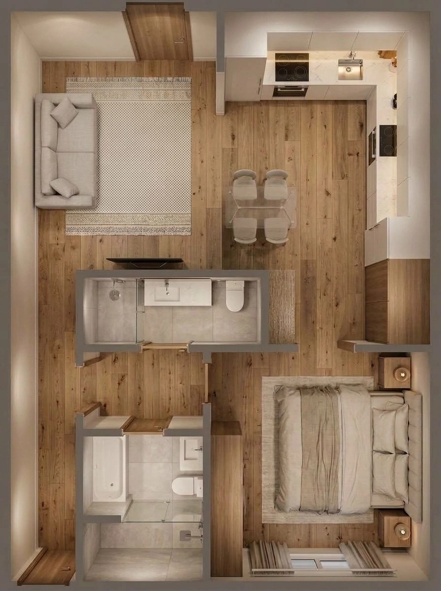 Interior design in Contemporary style — Living Room by GenRoom AI