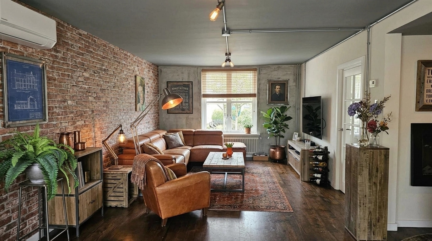 Interior design in Loft / Industrial style — Living Room by GenRoom AI