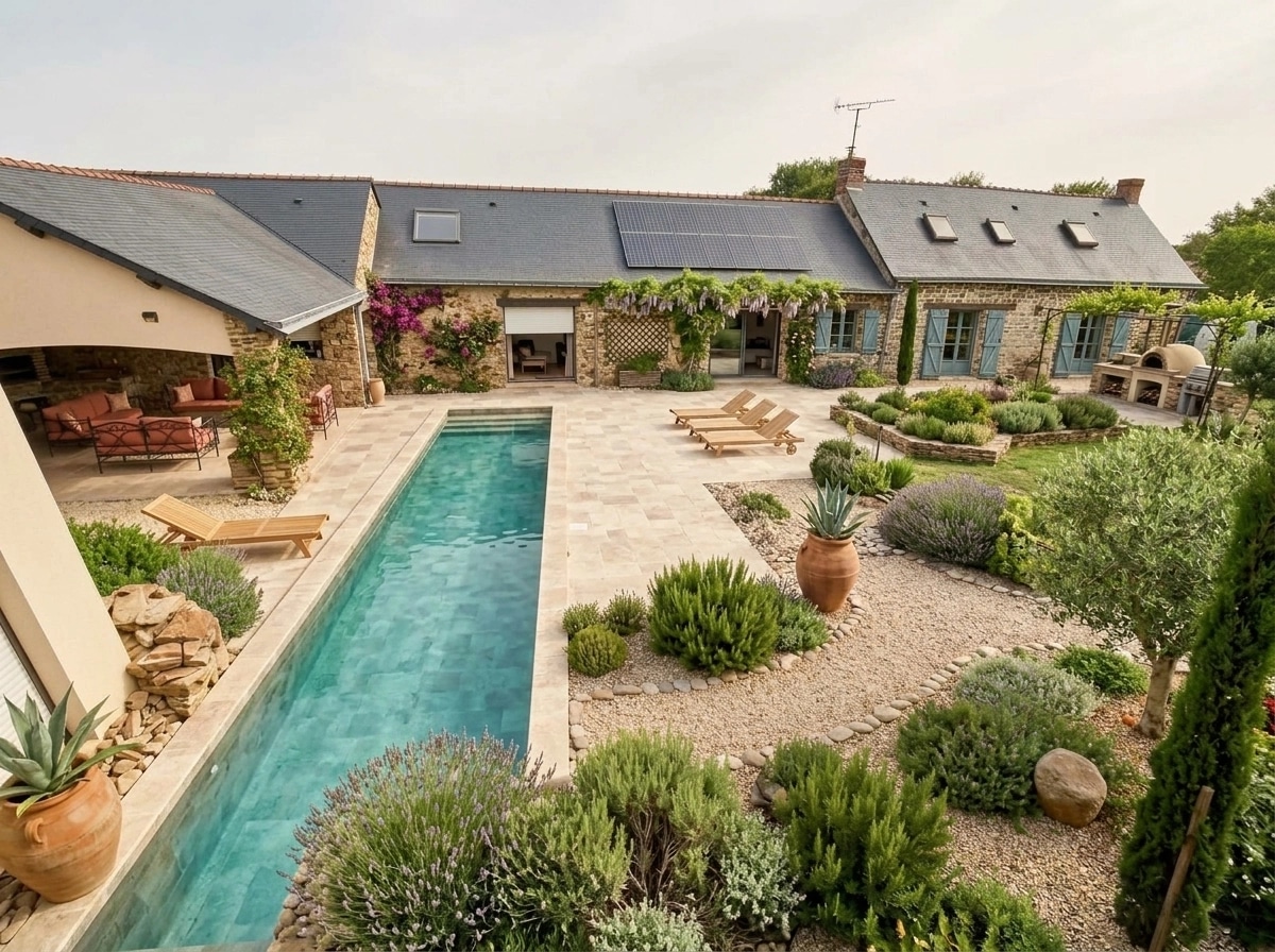 Landscape design in Mediterranean Yard style — Yard by GenRoom AI