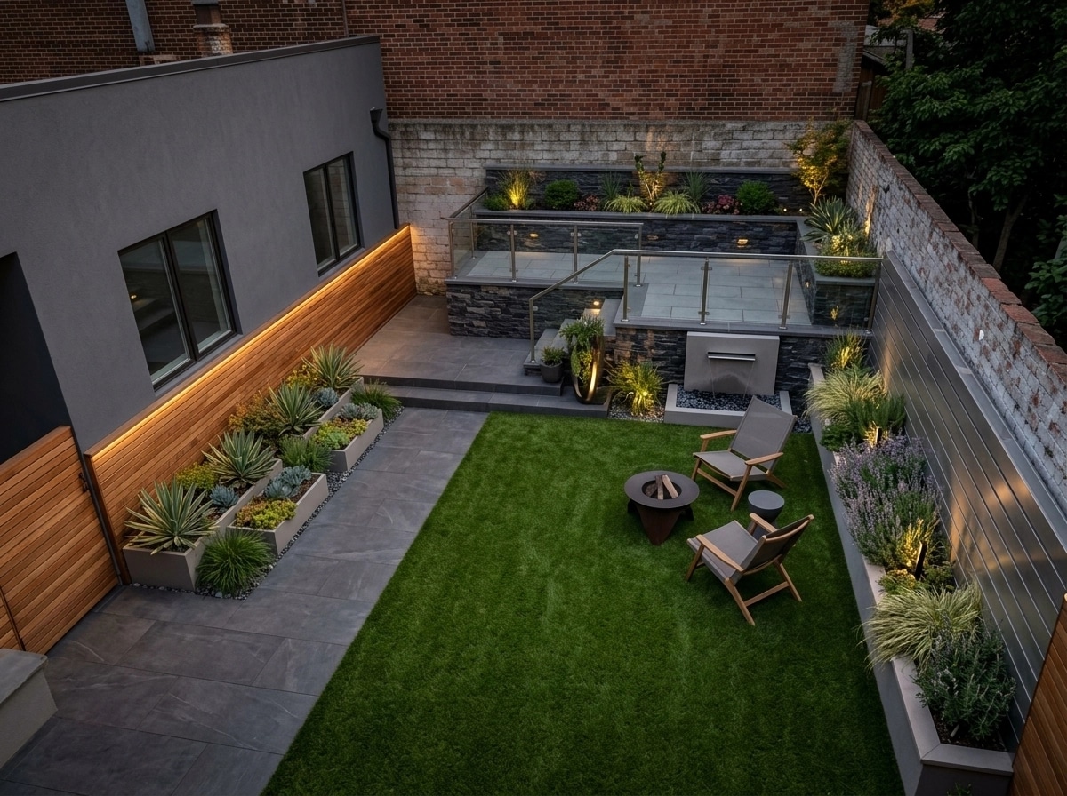 Landscape design in Contemporary Yard style — Yard by GenRoom AI