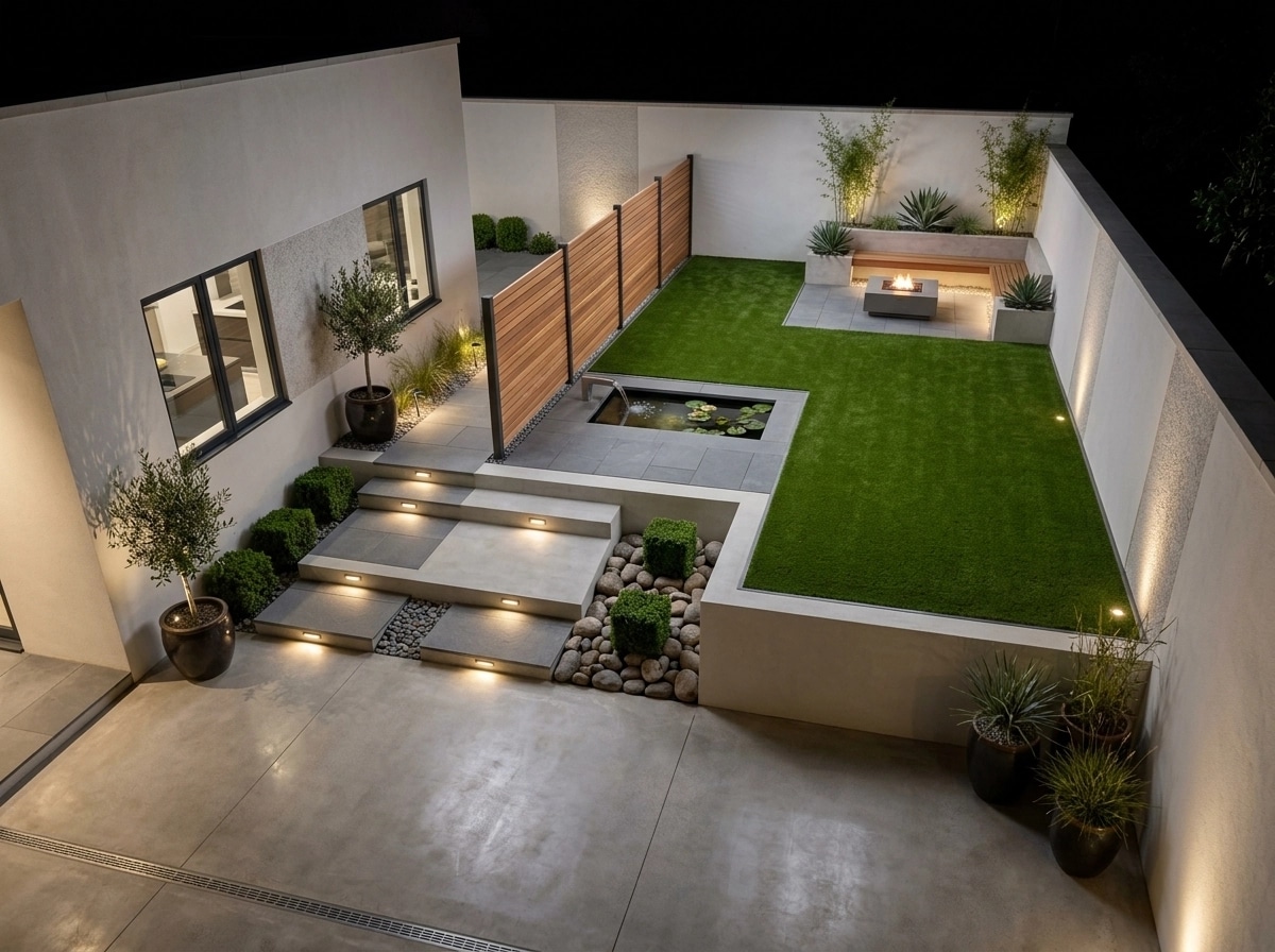 Landscape design in Minimalist Yard style — Yard by GenRoom AI