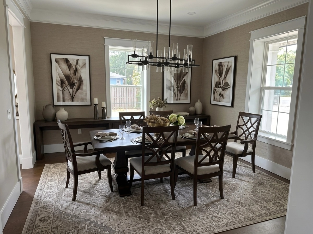 Interior design in Transitional style — dining_room by GenRoom AI