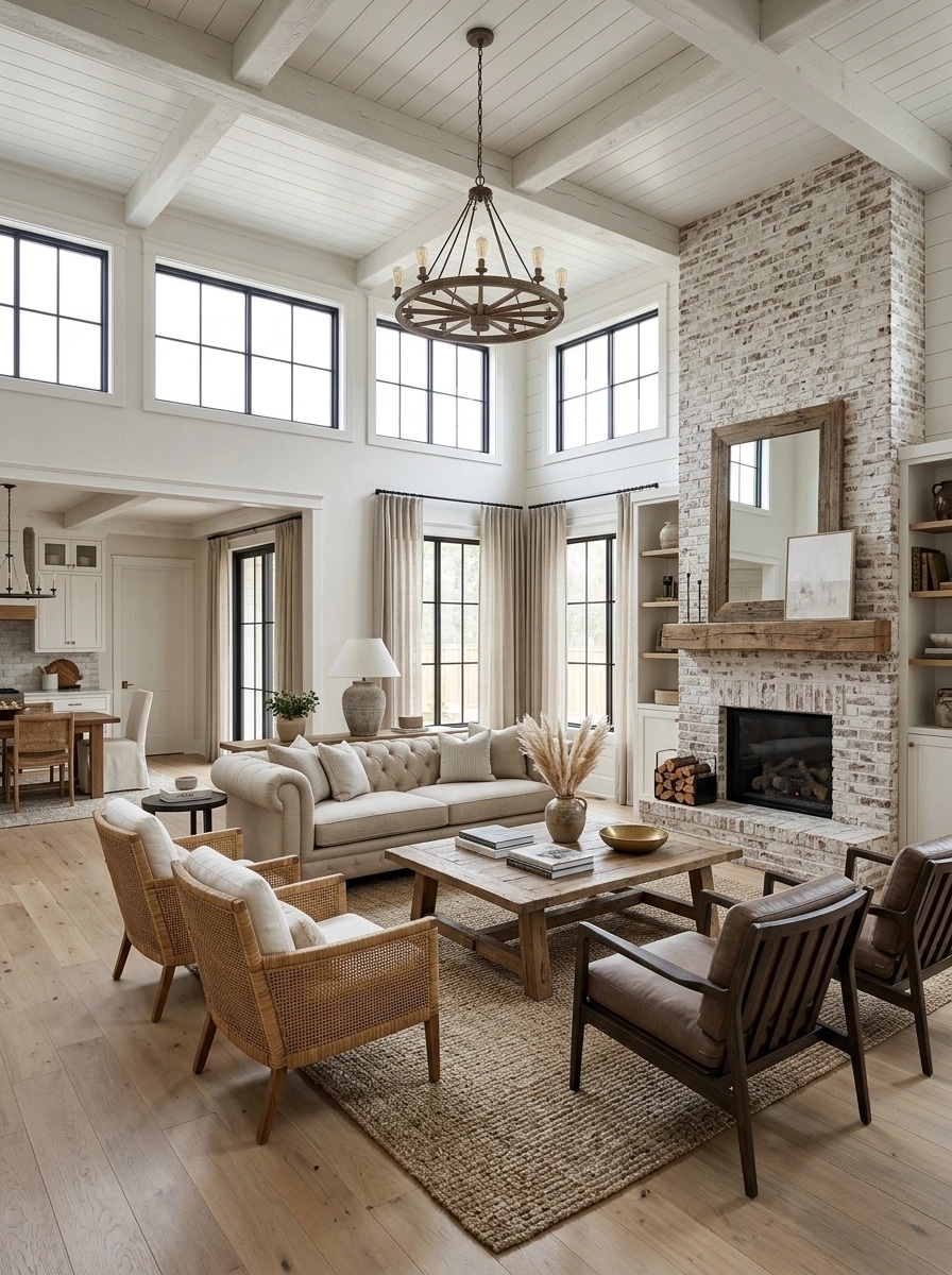 Modern Farmhouse Living Room design — interior photo by GenRoom AI