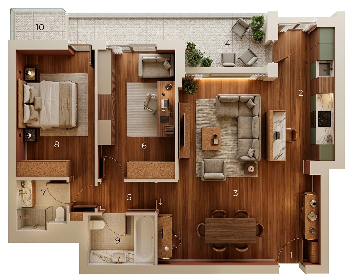 Interior design in Portuguese Modern style — other by GenRoom AI