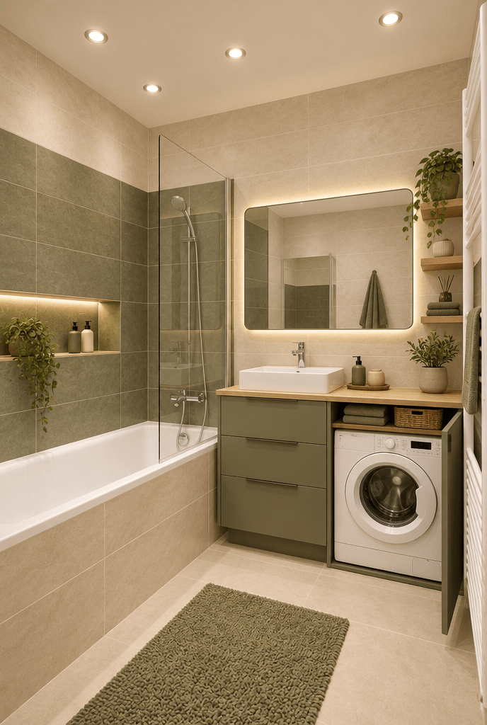 Contemporary Bathroom design — interior photo by GenRoom AI