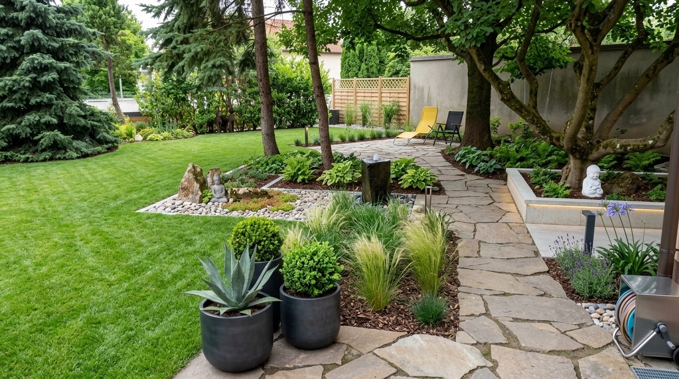 Landscape design in Contemporary Yard style — Yard by GenRoom AI