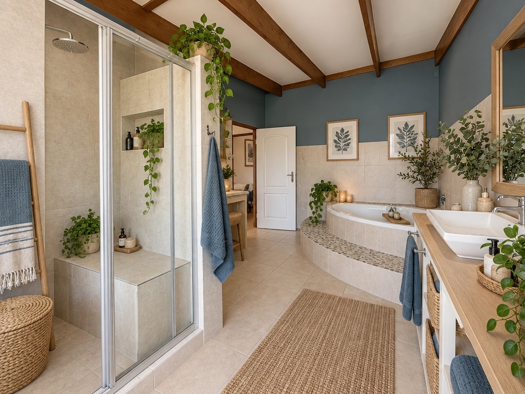 Scandinavian Bathroom design — interior photo by GenRoom AI
