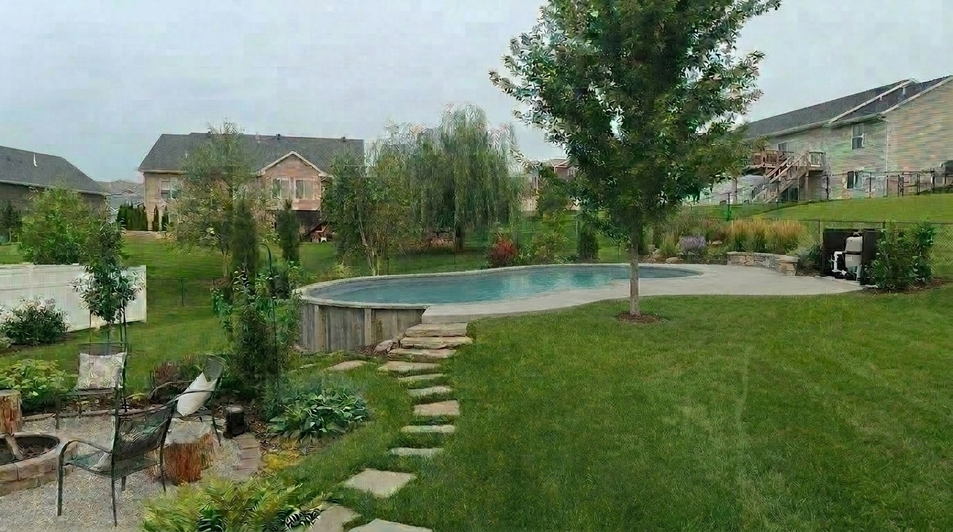 Landscape design in Eco Natural Garden style — Yard by GenRoom AI