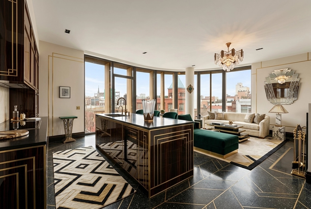 Art Deco Living Room design — interior photo by GenRoom AI