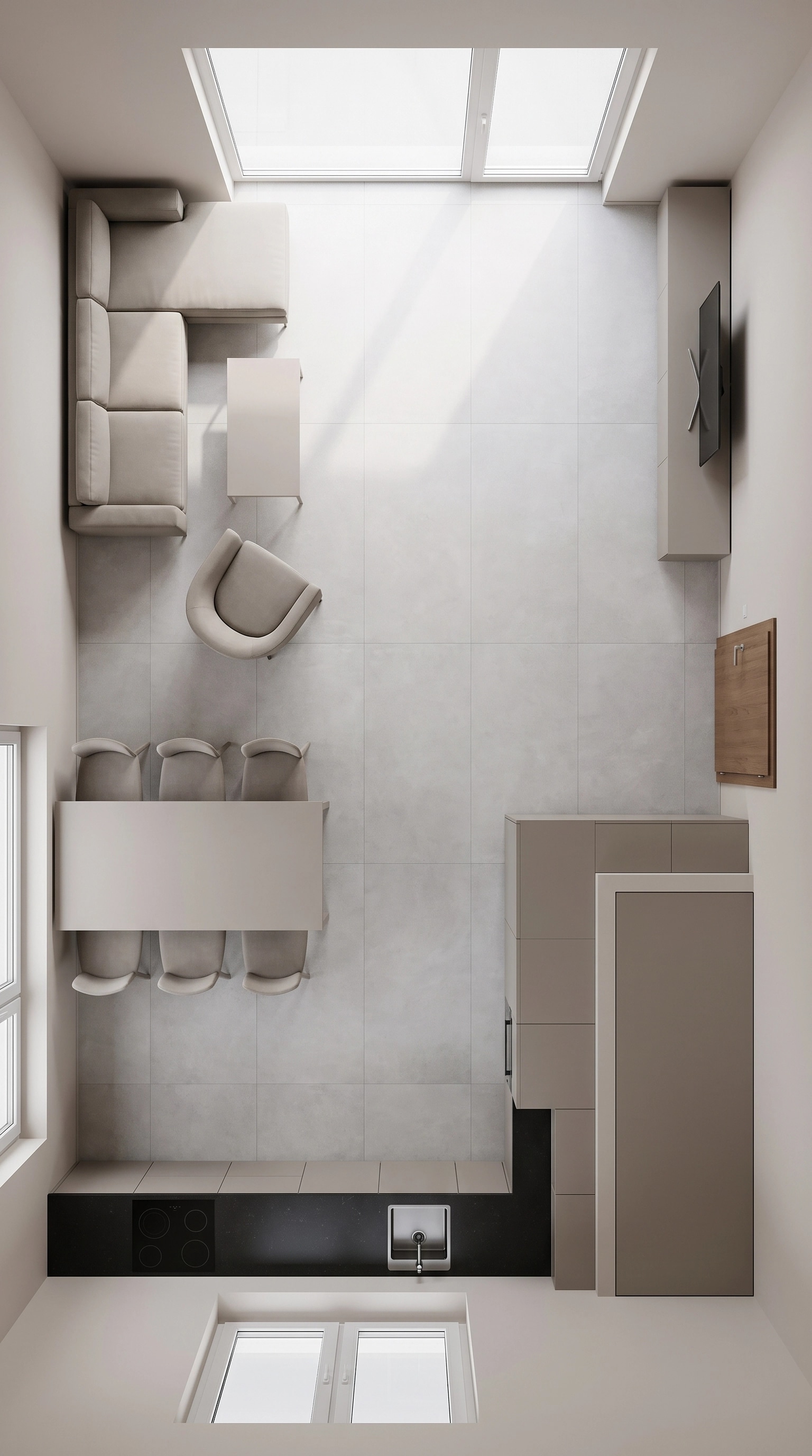 Interior design in Minimalism style — Living Room by GenRoom AI