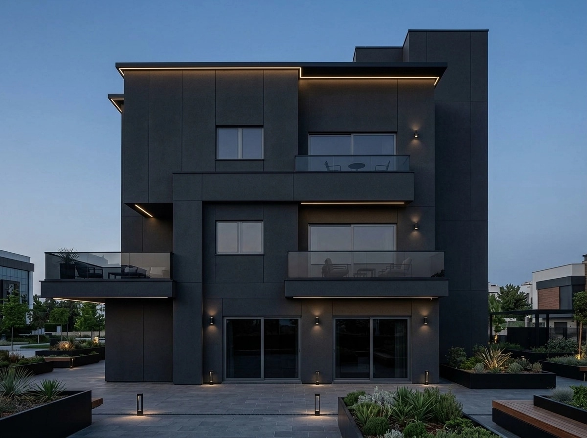 Facade design in Blacktec Facade style — Facade by GenRoom AI