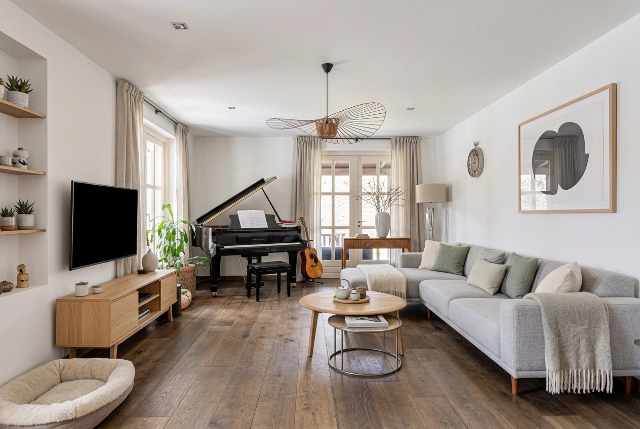 Scandinavian Living Room design — interior photo by GenRoom AI
