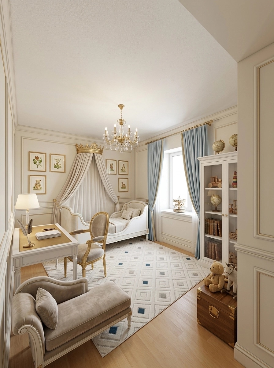 Interior design in Neoclassic style — Kids Room by GenRoom AI