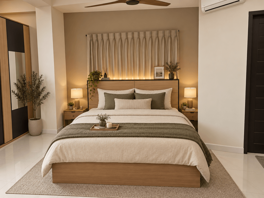 Contemporary Bedroom design — interior photo by GenRoom AI