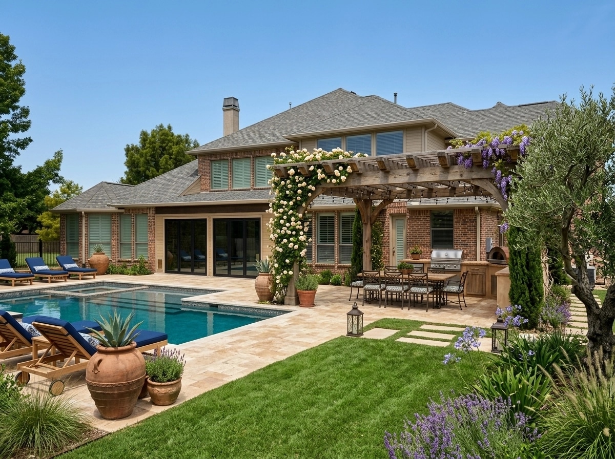 Mediterranean Yard Yard design — yard photo by GenRoom AI