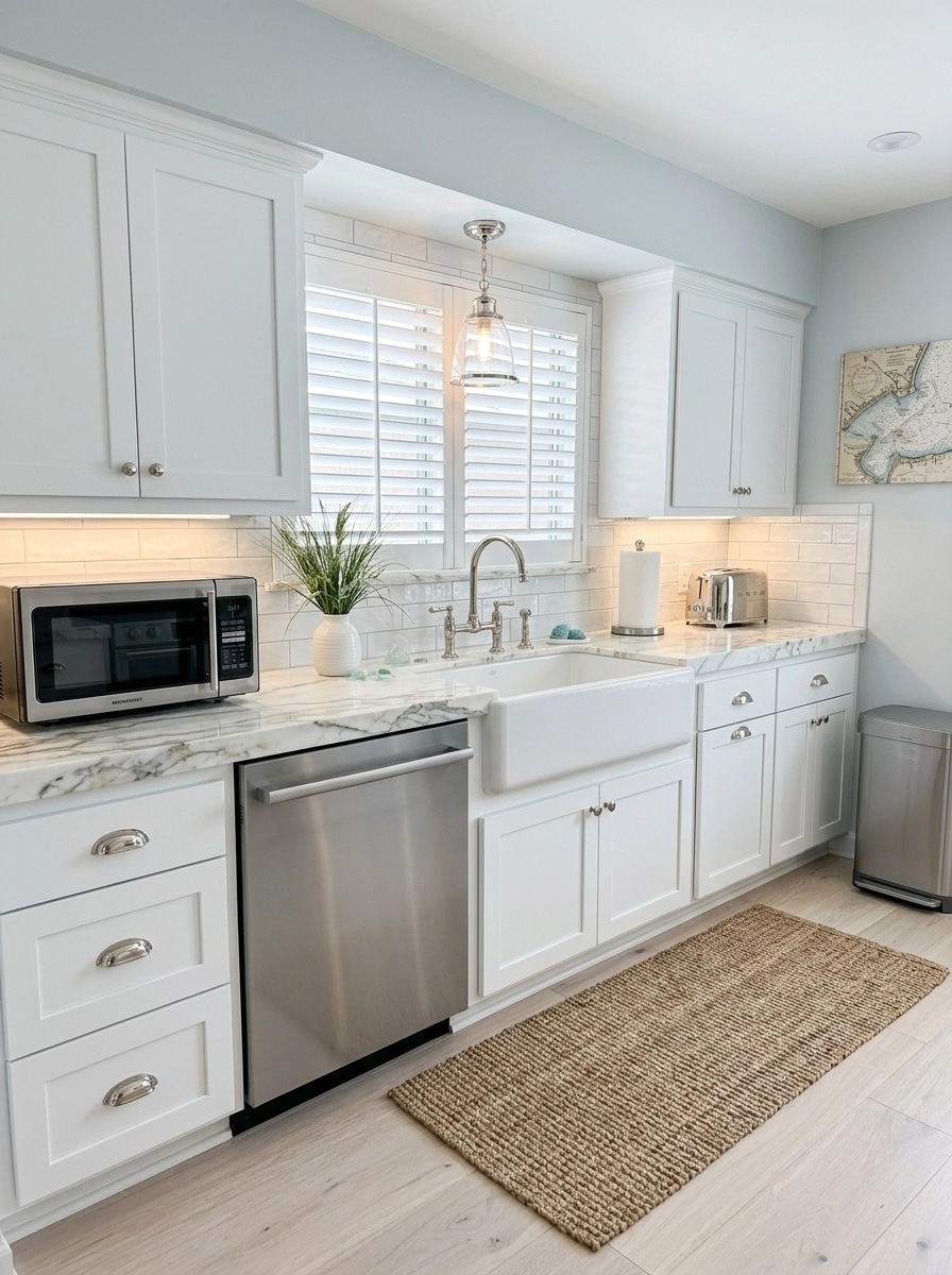 Interior design in Coastal / Hamptons style — Kitchen by GenRoom AI
