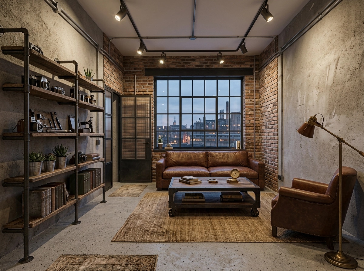 Interior design in Loft / Industrial style — Living Room by GenRoom AI