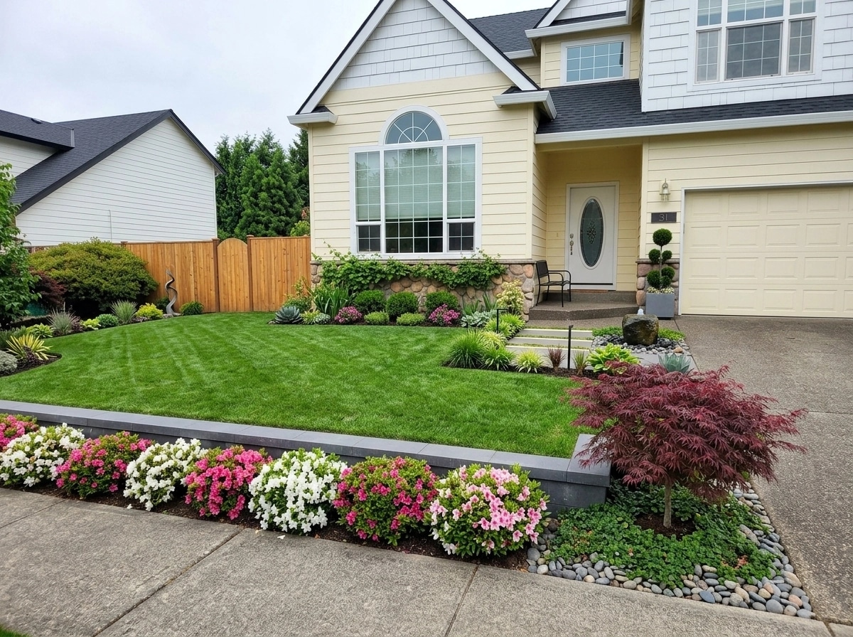 Landscape design in Contemporary Yard style — Yard by GenRoom AI