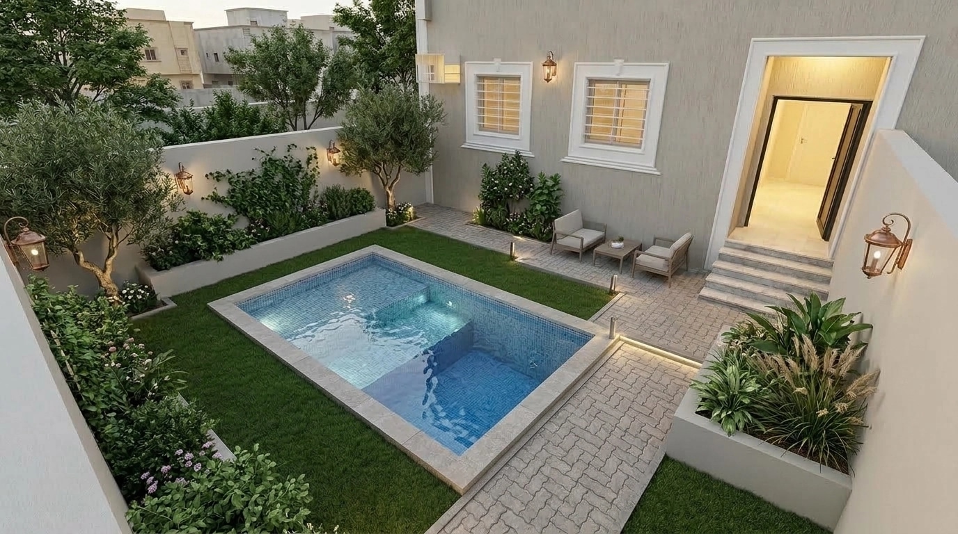 Yard design in no_style style — photo by GenRoom AI