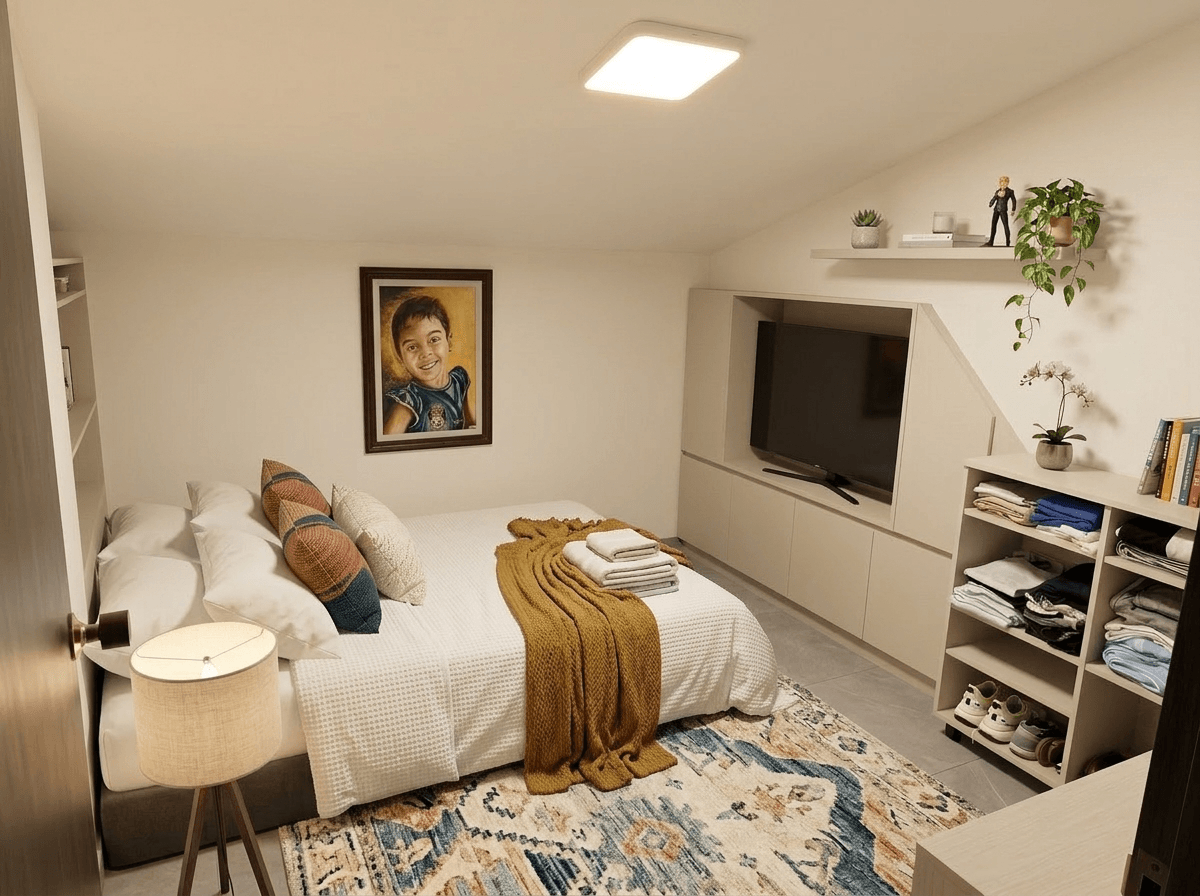 Bedroom interior in no_style style — photo by GenRoom AI