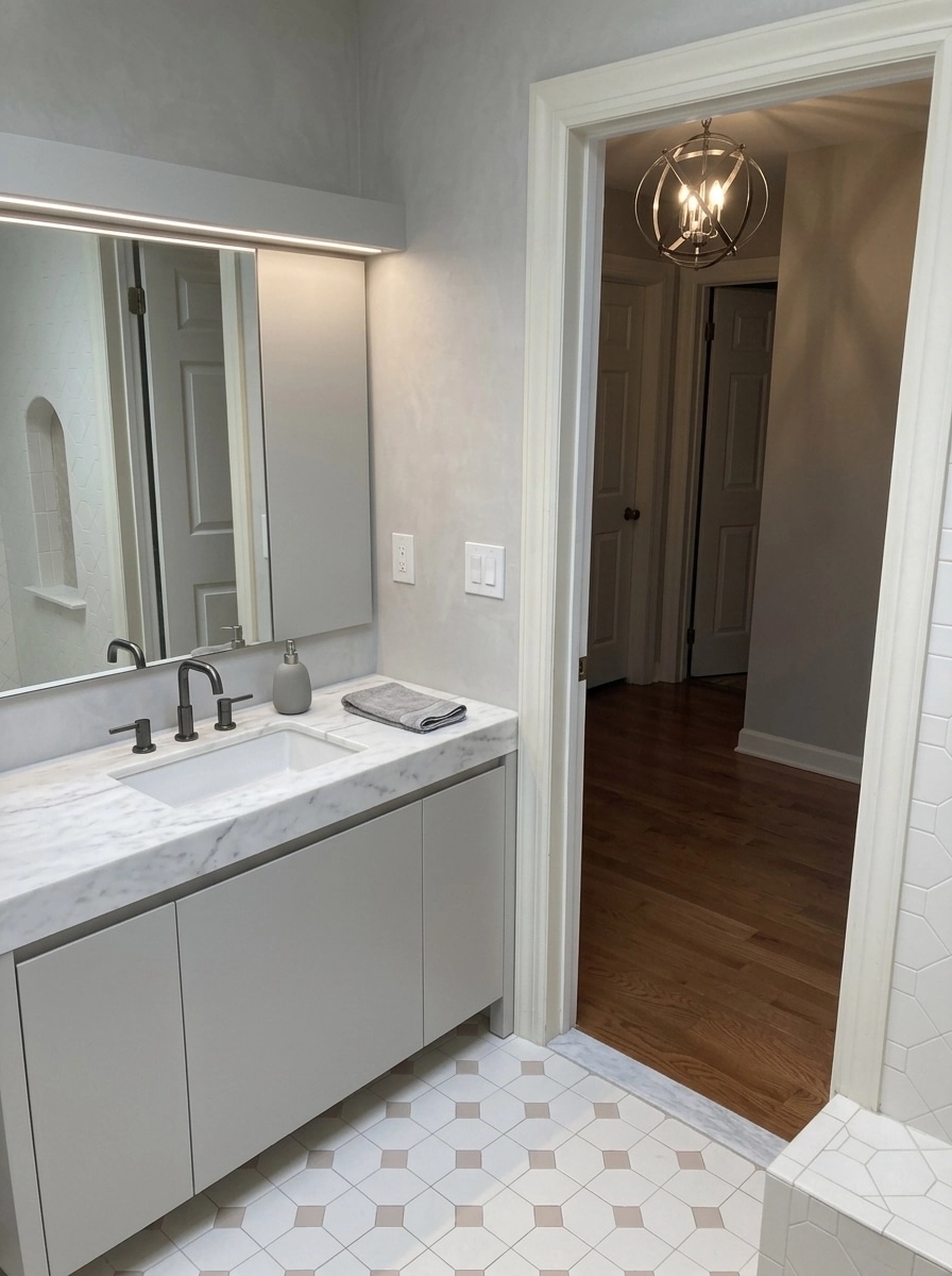 Minimalism Bathroom design — interior photo by GenRoom AI