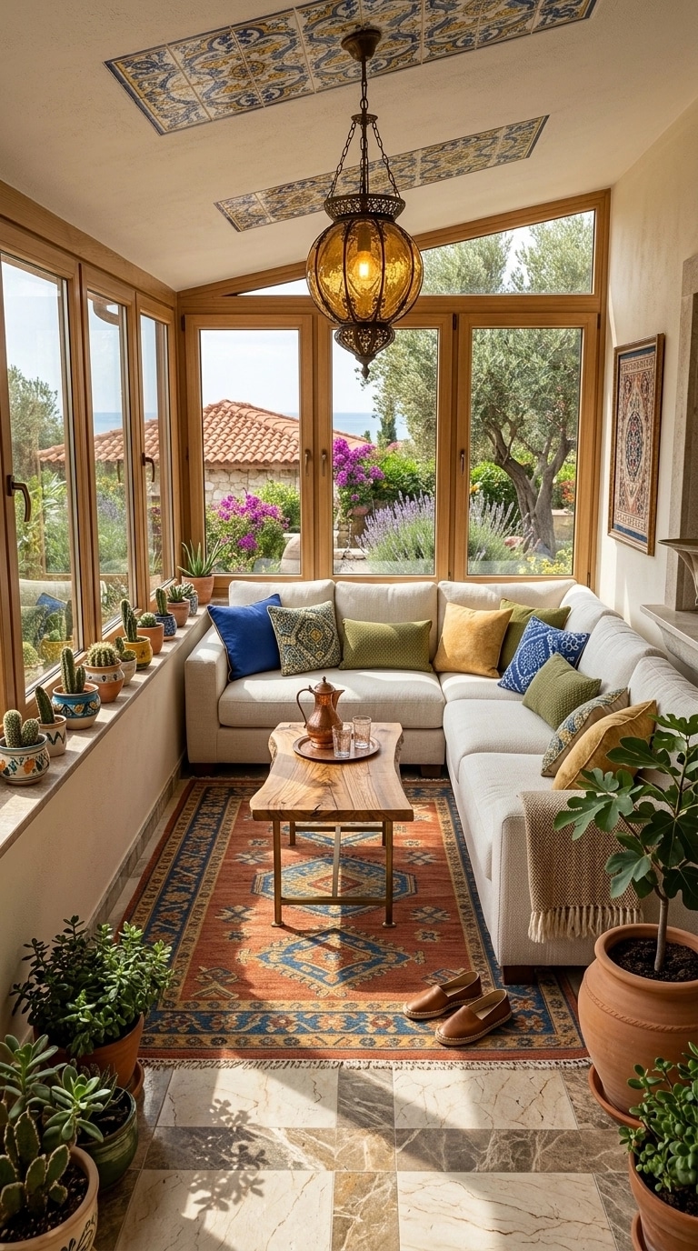 Interior design in Mediterranean style — terrace by GenRoom AI