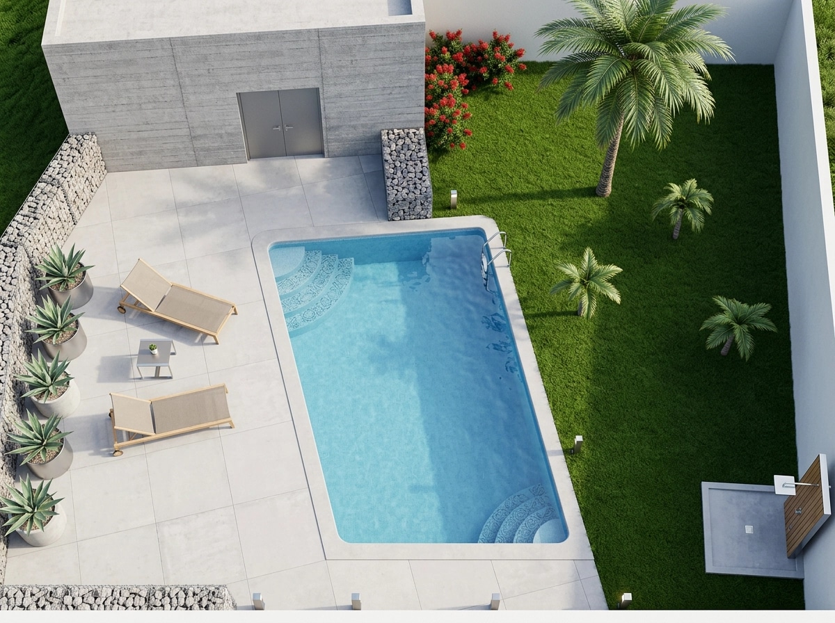 Landscape design in Minimalist Yard style — Yard by GenRoom AI