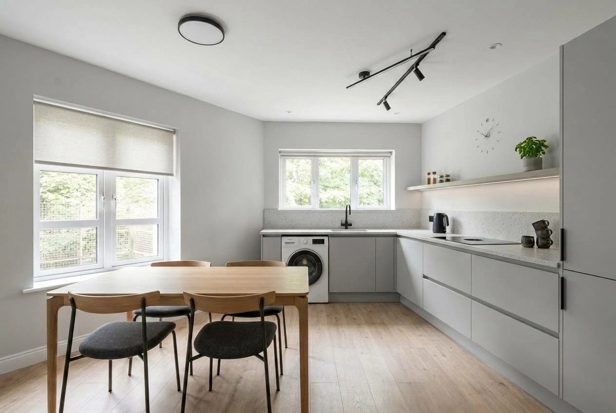 Minimalism Kitchen design — interior photo by GenRoom AI