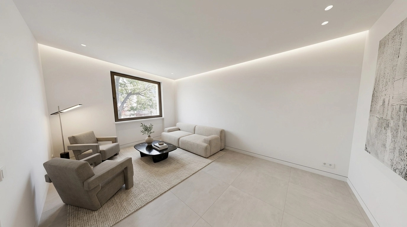 Interior design in Minimalism style — Living Room by GenRoom AI