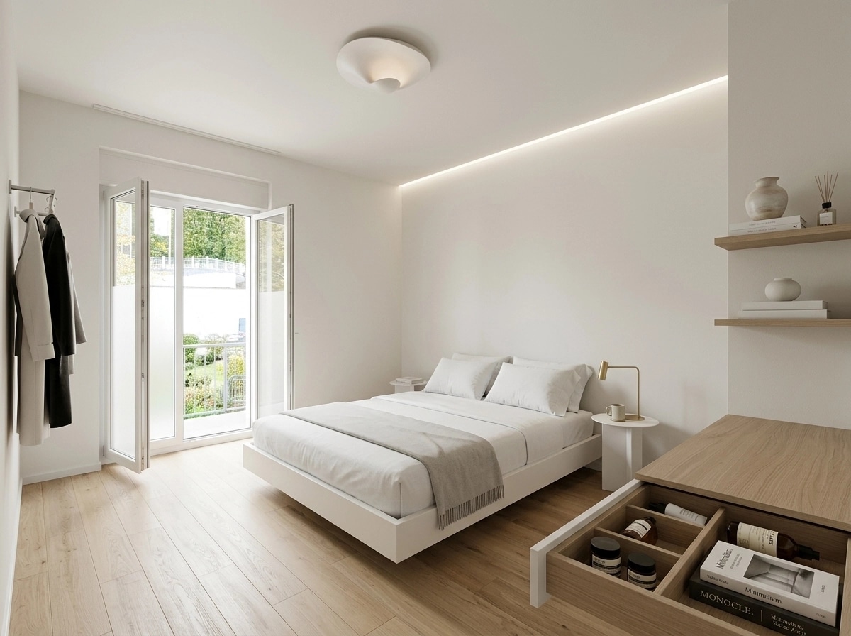 Minimalism Bedroom design — interior photo by GenRoom AI