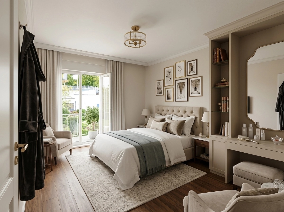 Interior design in Transitional style — Bedroom by GenRoom AI
