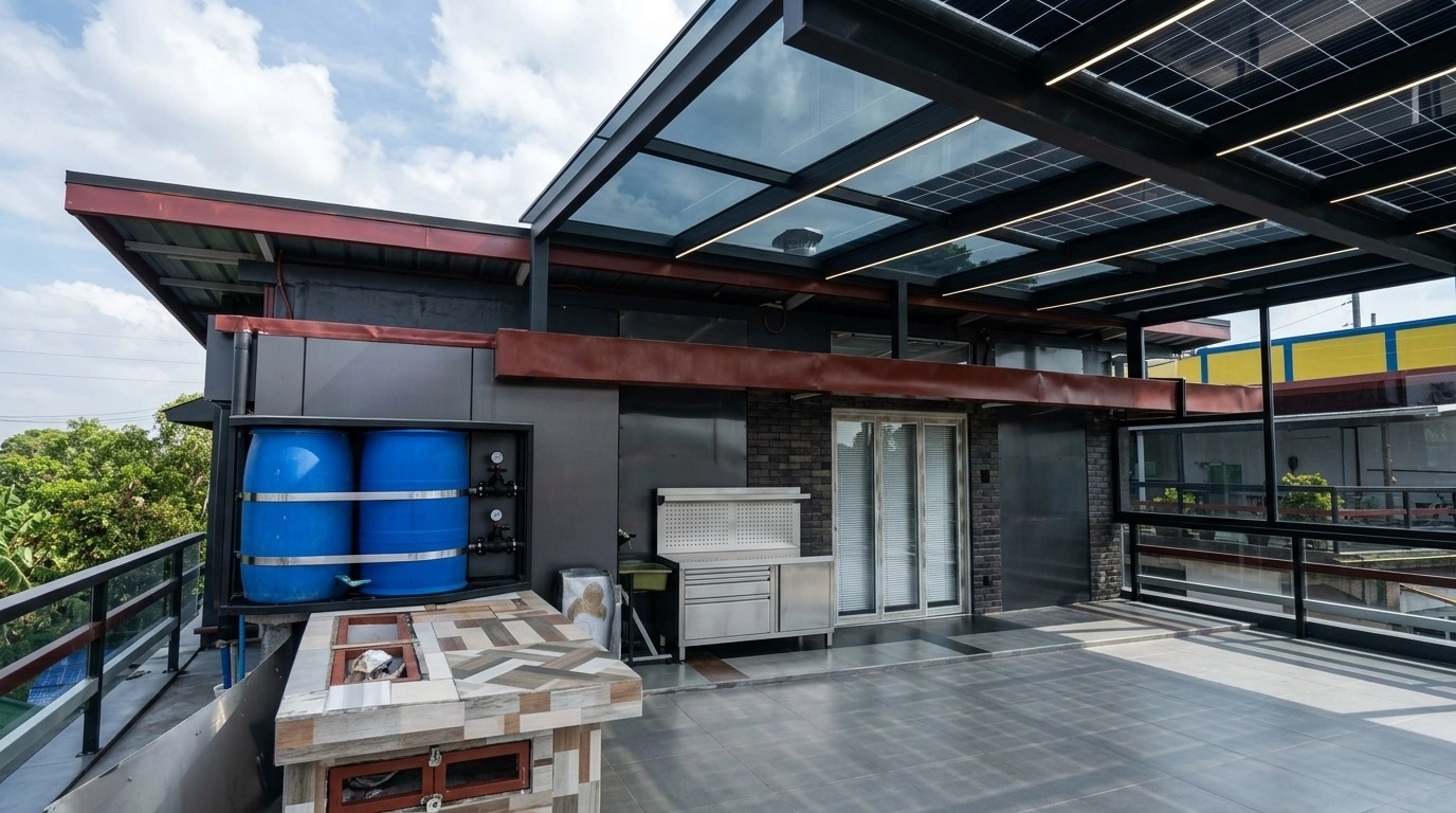 Facade design in Blacktec Facade style — Facade by GenRoom AI