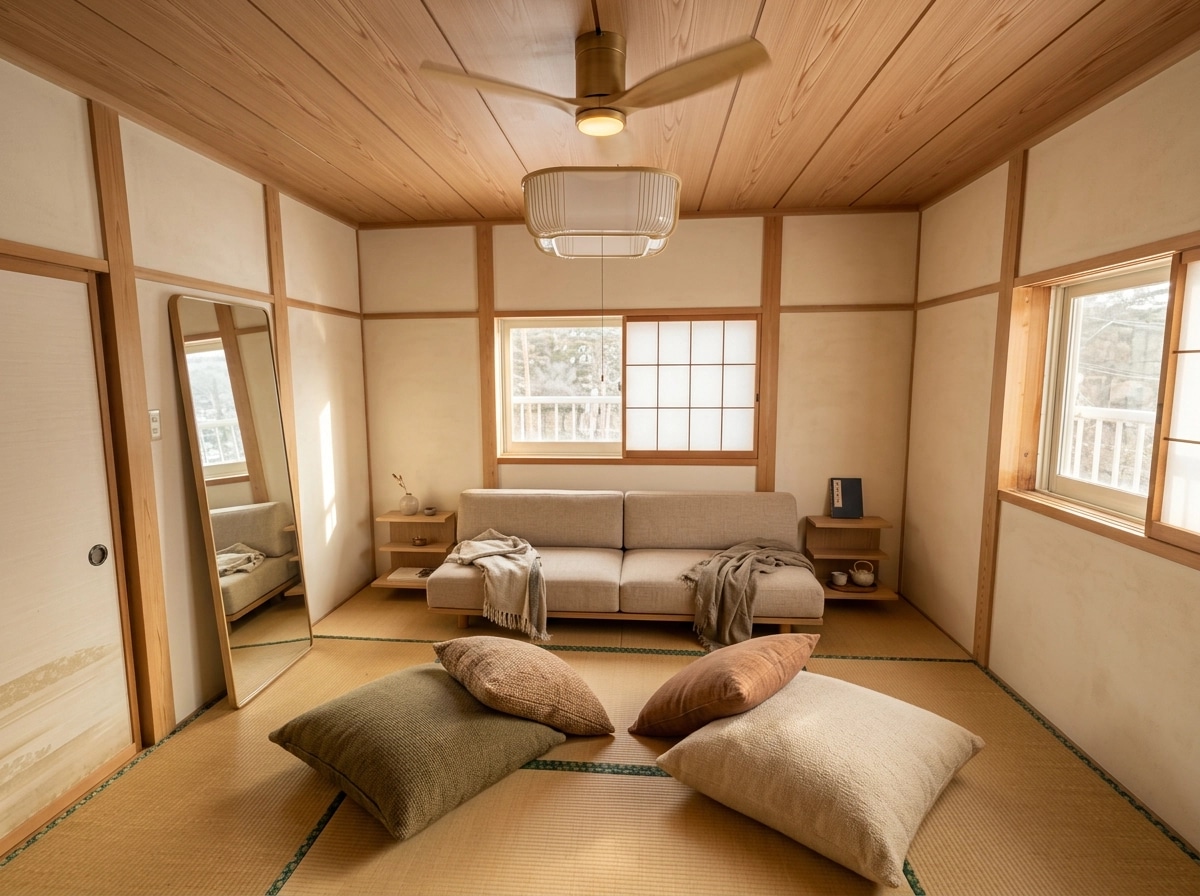 Japandi Bedroom design — interior photo by GenRoom AI