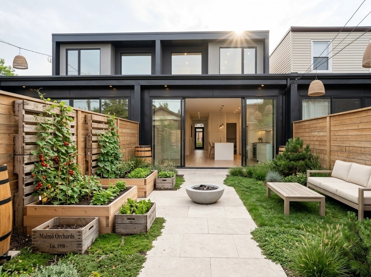 Landscape design in Scandinavian Garden style — Yard by GenRoom AI