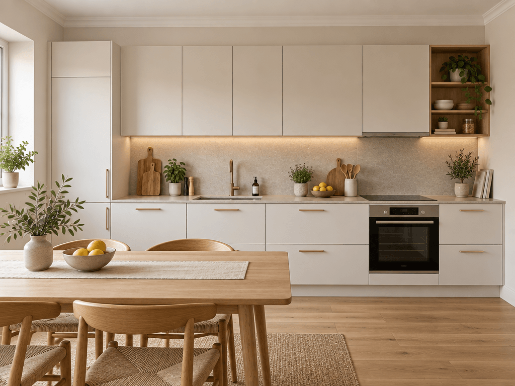 Kitchen interior in Scandinavian style — photo by GenRoom AI