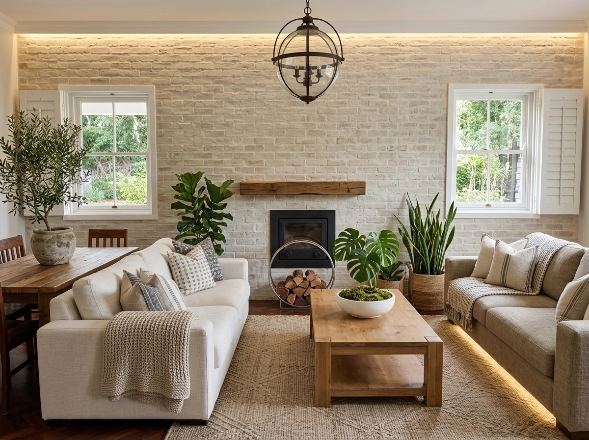 Modern Farmhouse Living Room design — interior photo by GenRoom AI