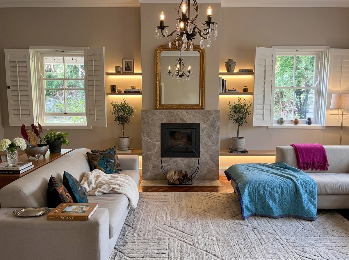 Transitional Living Room design — interior photo by GenRoom AI