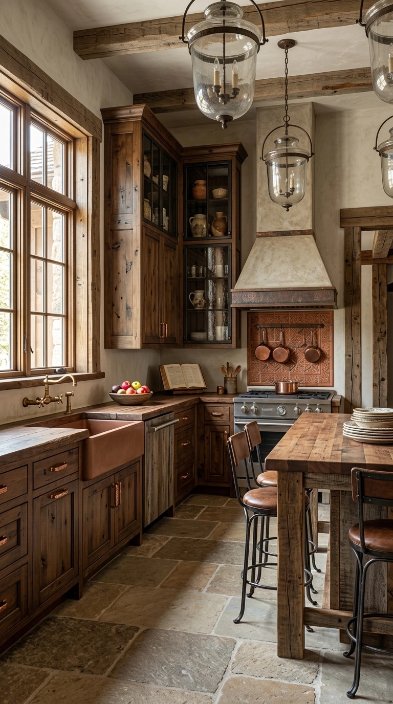Kitchen interior in Rustic style — photo by GenRoom AI