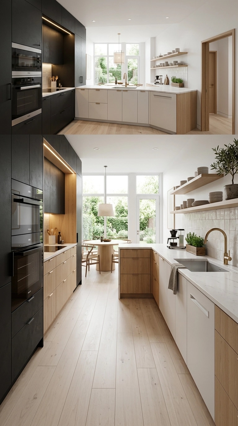 Kitchen interior in Scandinavian style — photo by GenRoom AI