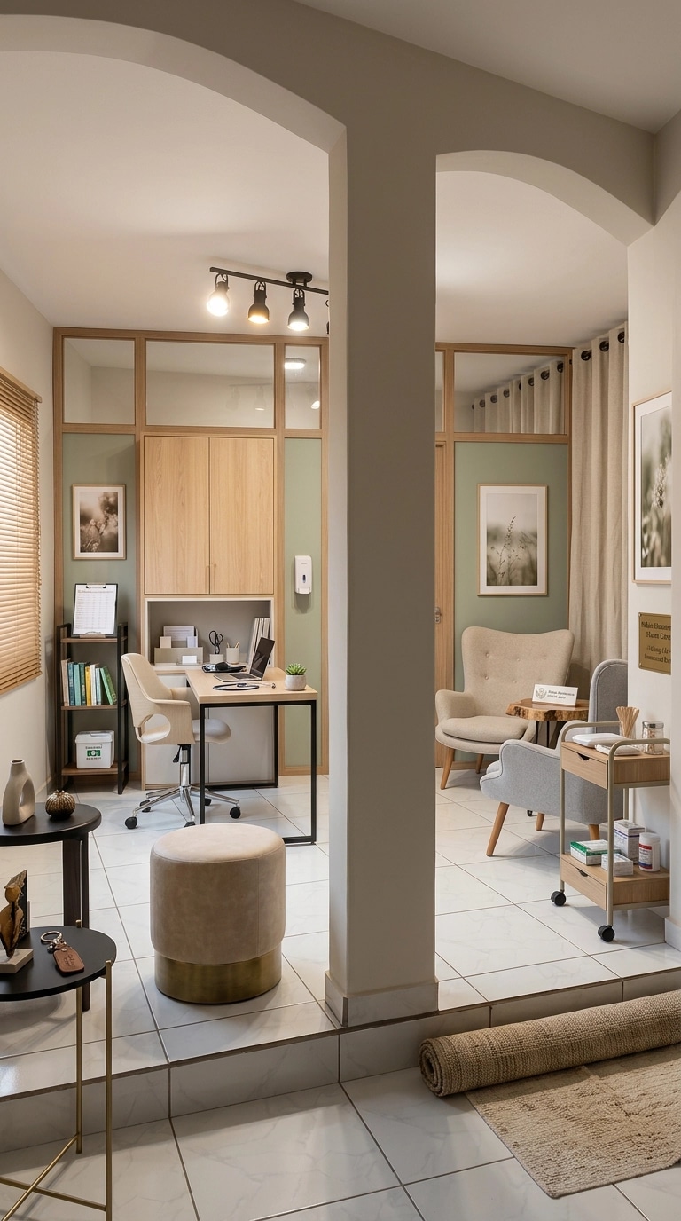 Interior design in Scandinavian style — clinic by GenRoom AI