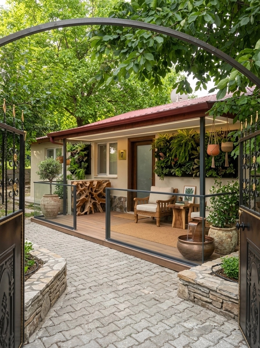 Interior design in Biophilic style — balcony by GenRoom AI