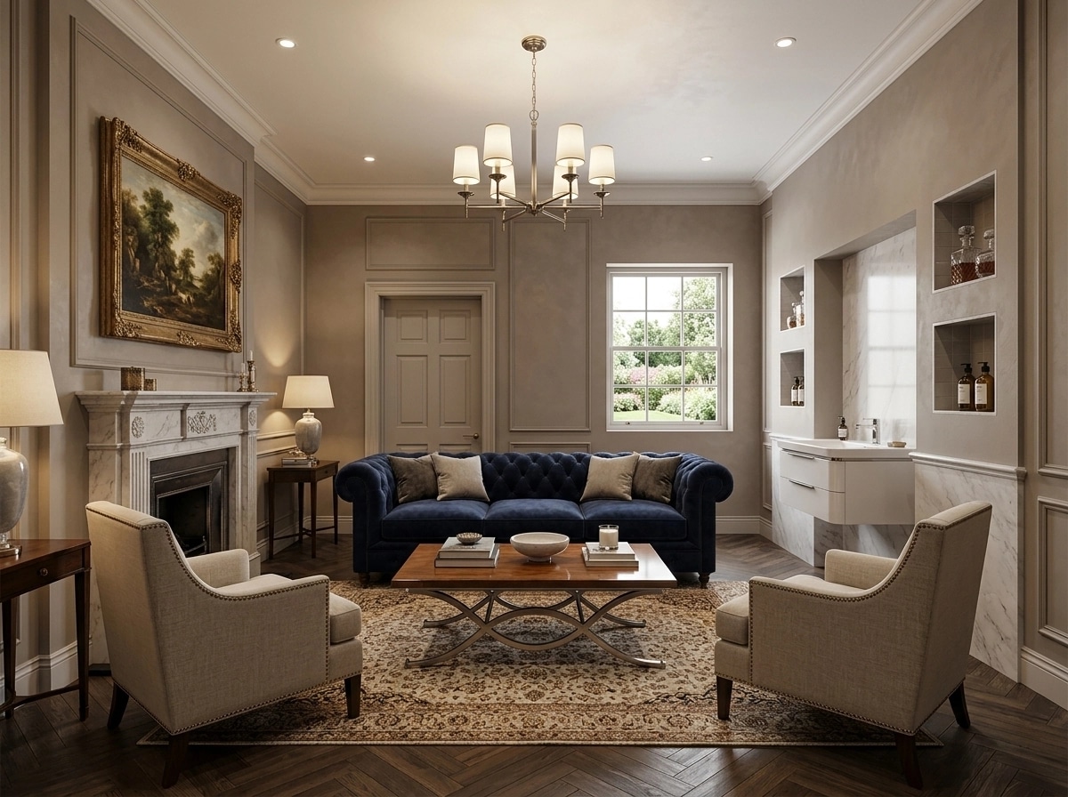Interior design in Transitional style — Living Room by GenRoom AI