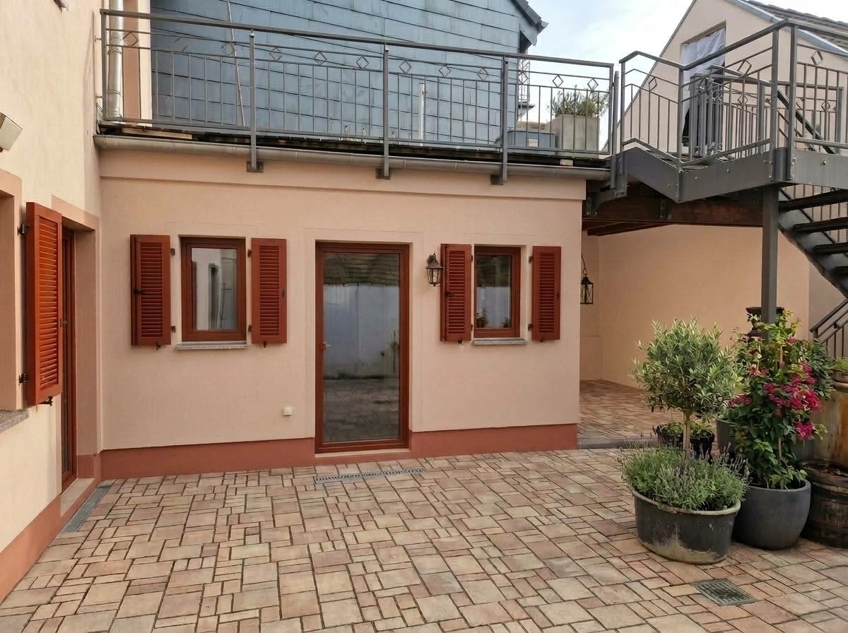 Facade design in Mediterranean Facade style — photo by GenRoom AI
