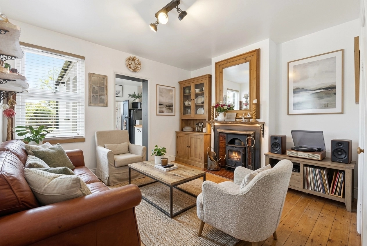 Modern Farmhouse Living Room design — interior photo by GenRoom AI