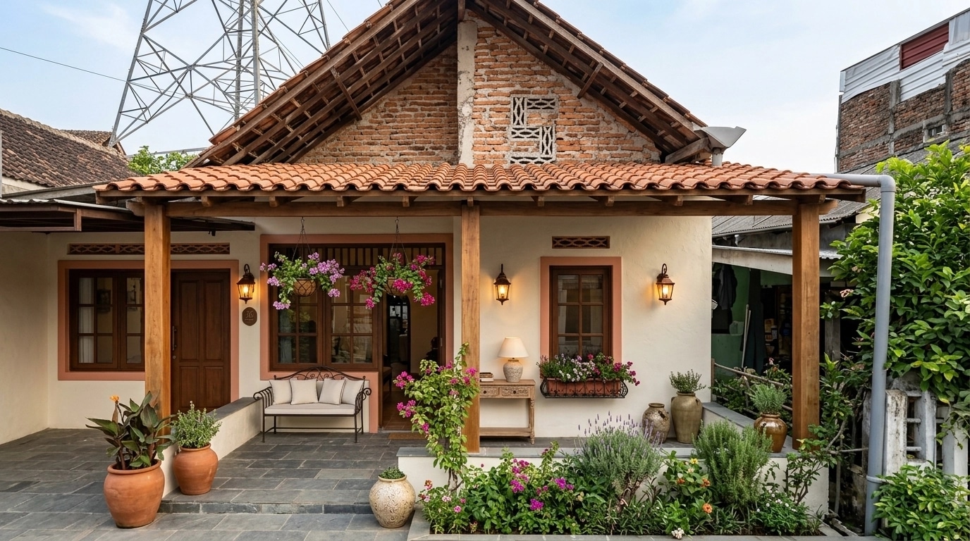 Facade design in Mediterranean Facade style — photo by GenRoom AI