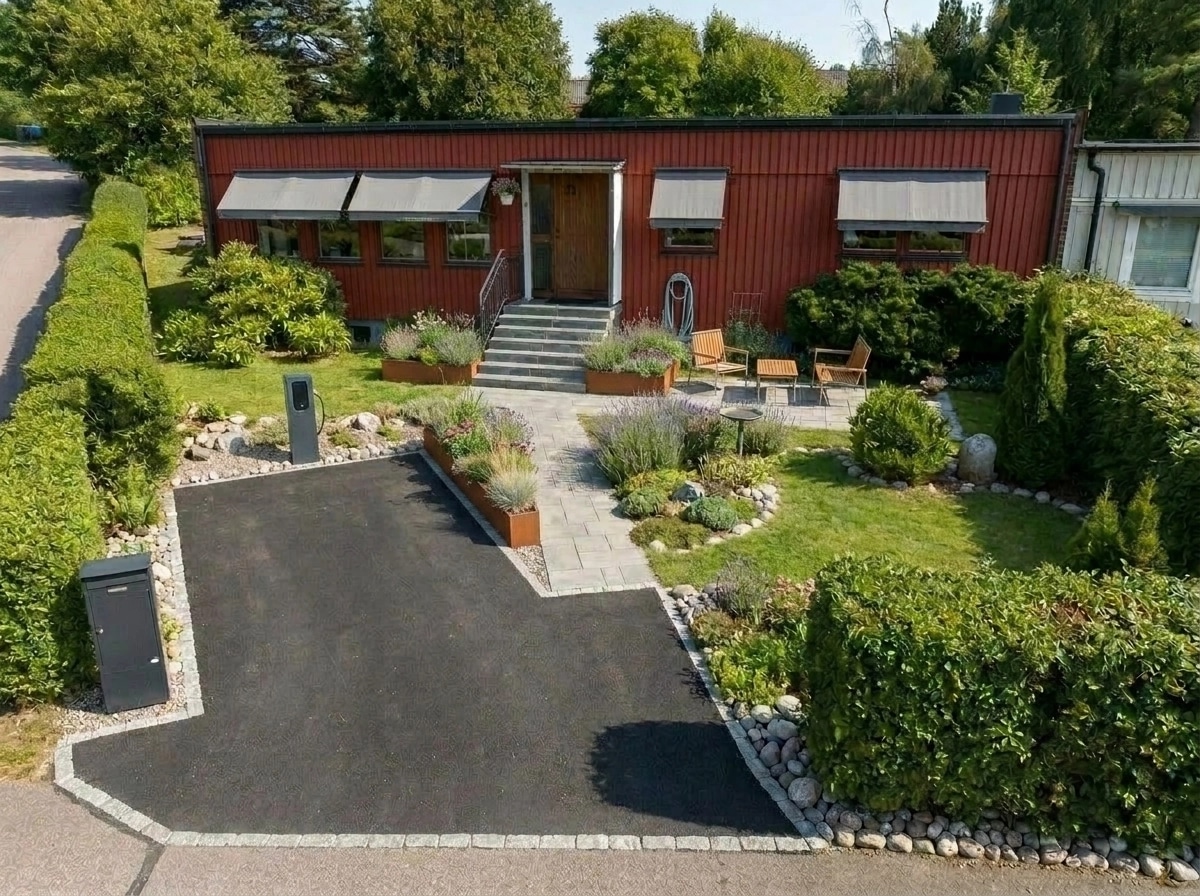 Landscape design in Scandinavian Garden style — Yard by GenRoom AI