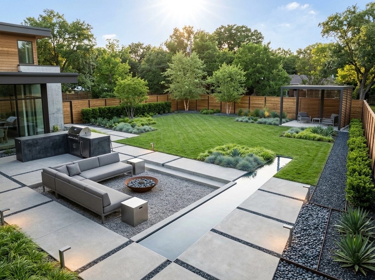 Landscape design in Minimalist Yard style — Yard by GenRoom AI