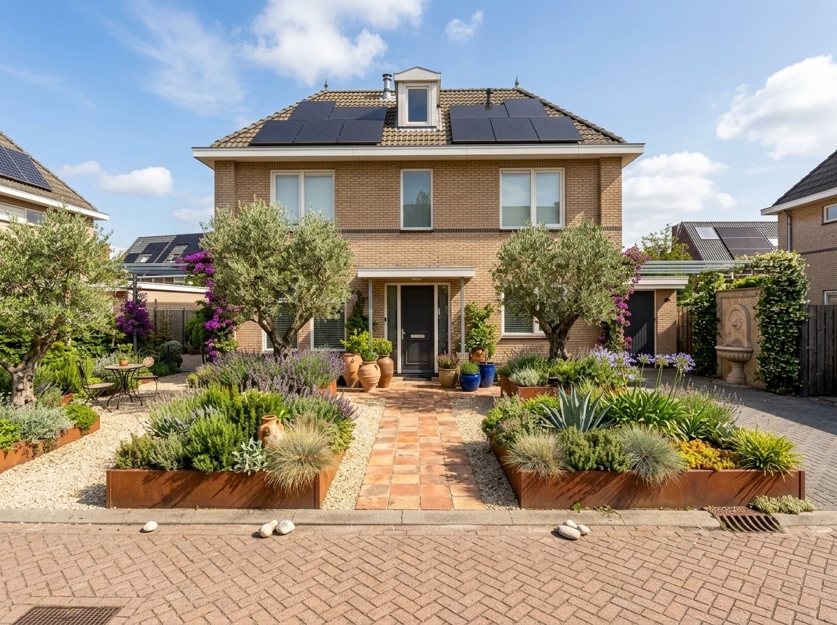 Landscape design in Mediterranean Yard style — Yard by GenRoom AI