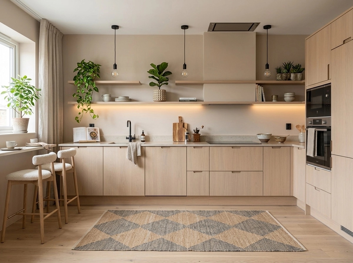 Kitchen interior in Scandinavian style — photo by GenRoom AI